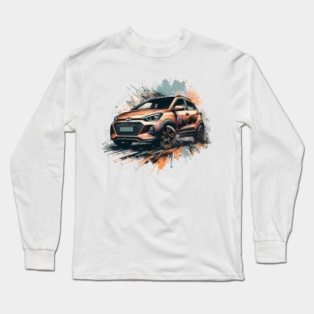 Hyundai i10 Long Sleeve T-Shirt by Vehicles-Art